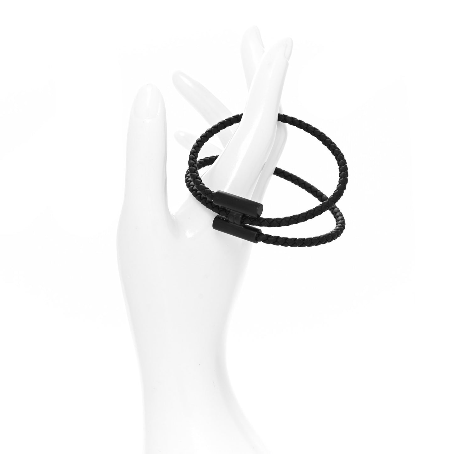 Swift Double Wrap Cord Tournis Tresse Bracelet T6 Black