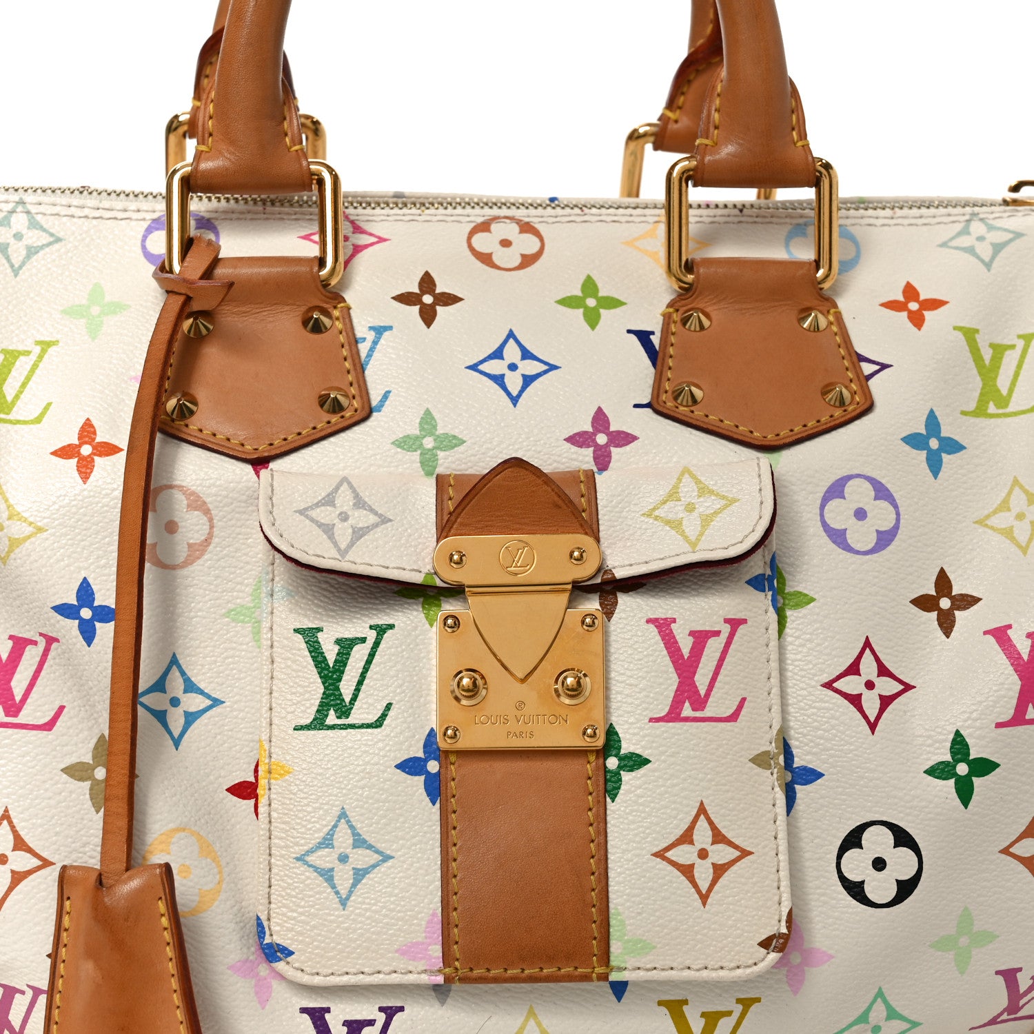 Louis Vuitton Monogram Multicolor Speedy 30 White 7 of 9