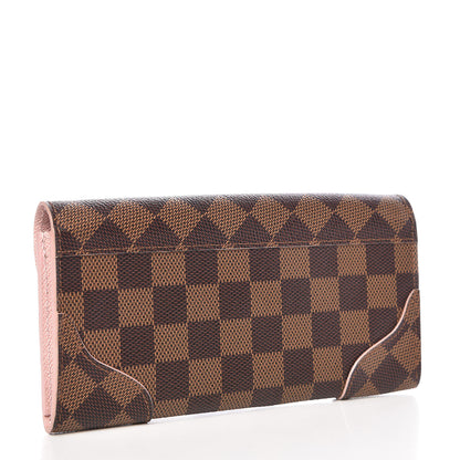 Louis Vuitton Damier Ebene Caissa Wallet Rose Ballerine 3 of 10
