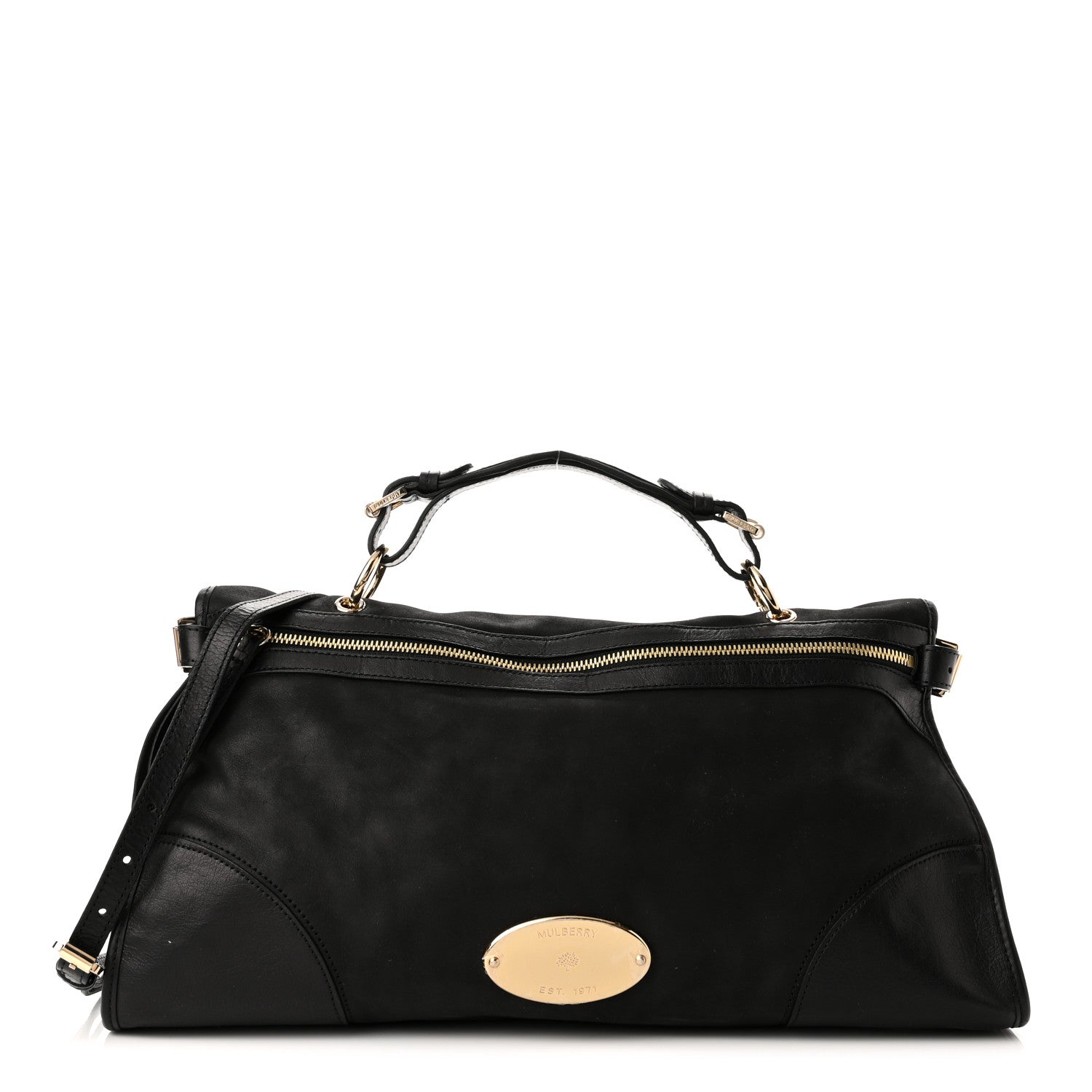Mulberry Calfskin Taylor Satchel Black 1 of 10
