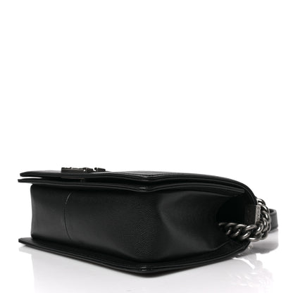 Chanel Caviar Quilted Medium Boy Flap Black 9 of 9