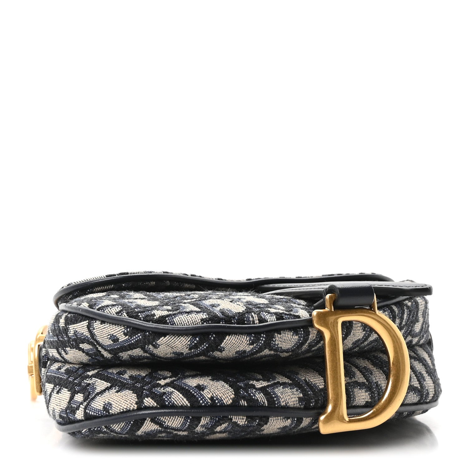 Christian Dior Oblique Mini Saddle Bag Blue 4 of 12