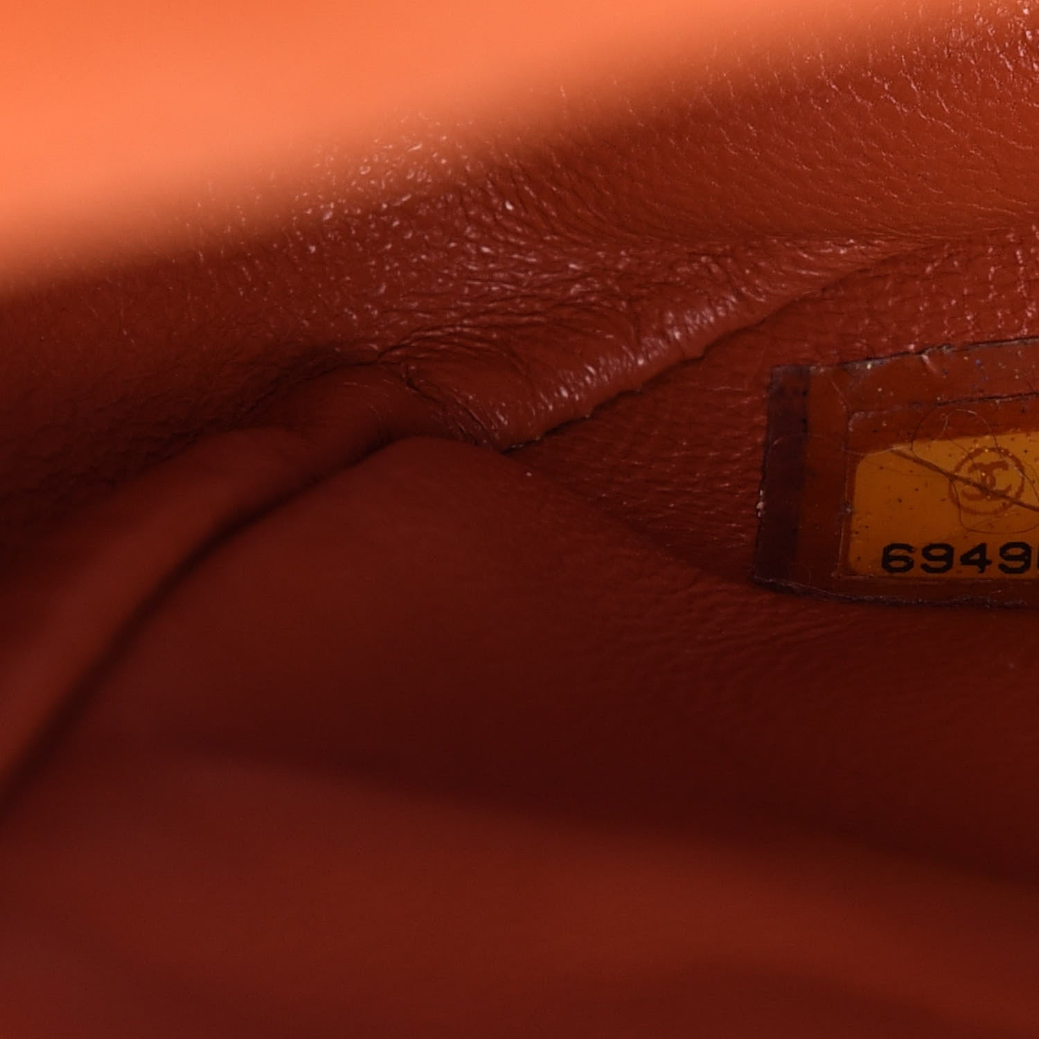 Chanel Suede Square Quilted Flap Orange 9 of 11