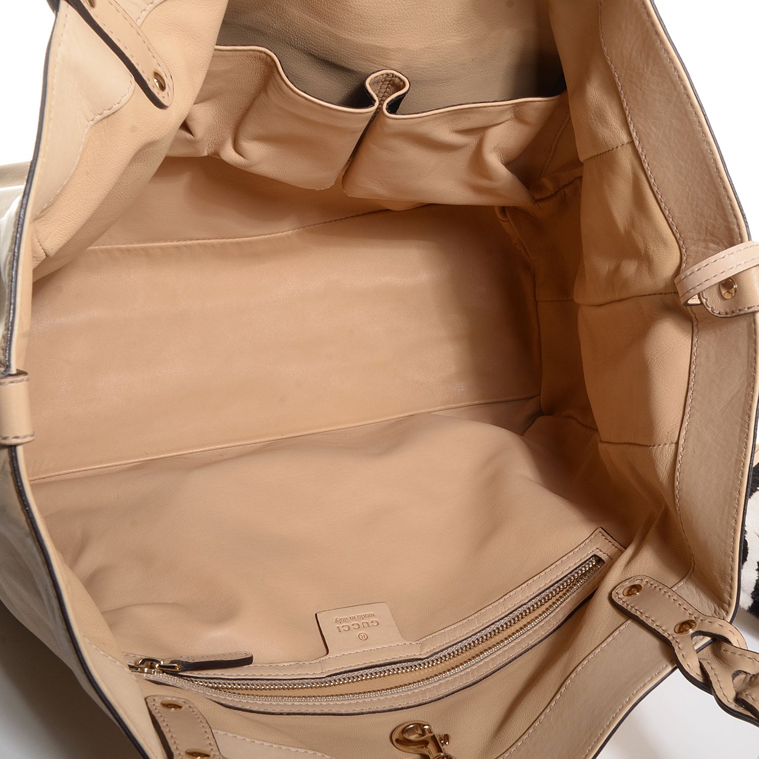 Gucci Leather Medium Craft Tote Khaki 5 of 8