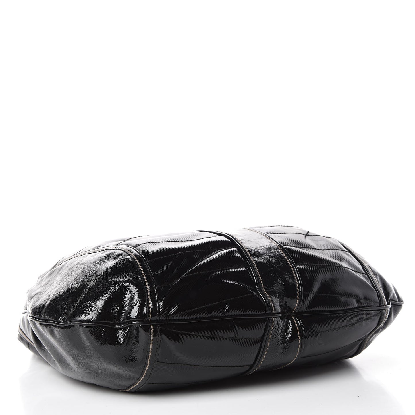 Patent Calfskin Medium Snow Glam Hobo Black