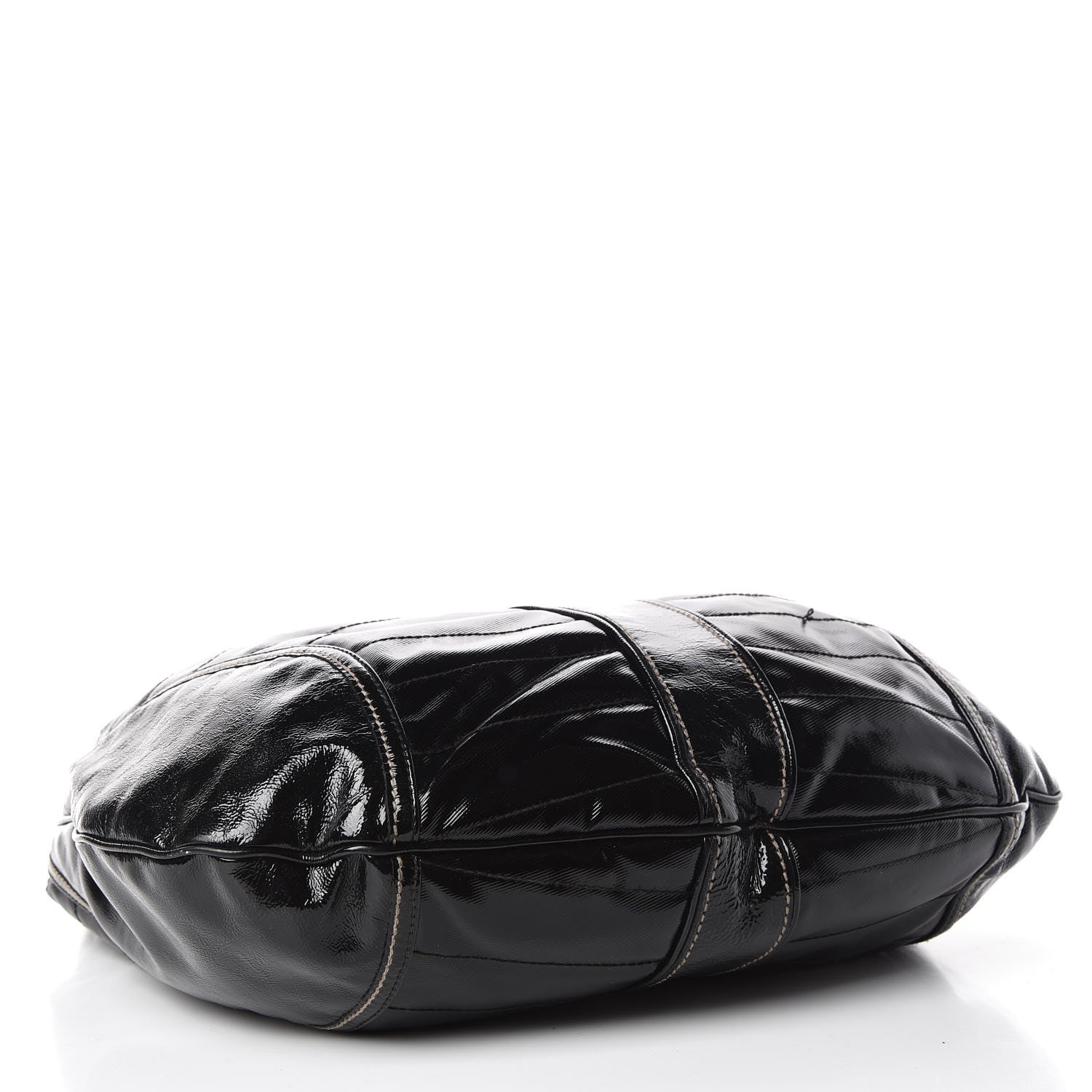 Gucci Patent Calfskin Medium Snow Glam Hobo Black 5 of 16