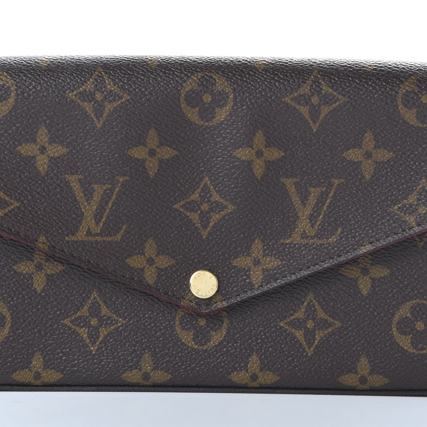 Monogram Pochette Felicie Chain Wallet Fuchsia