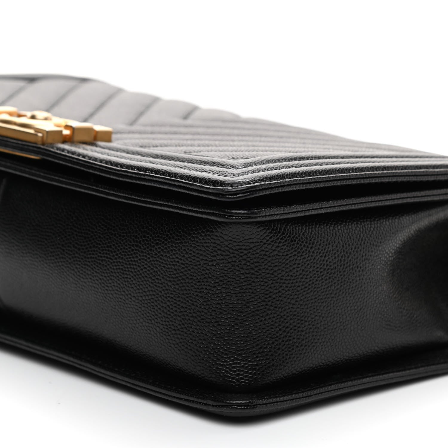 Chanel Caviar Chevron Quilted New Medium Boy Flap Black 9 of 9