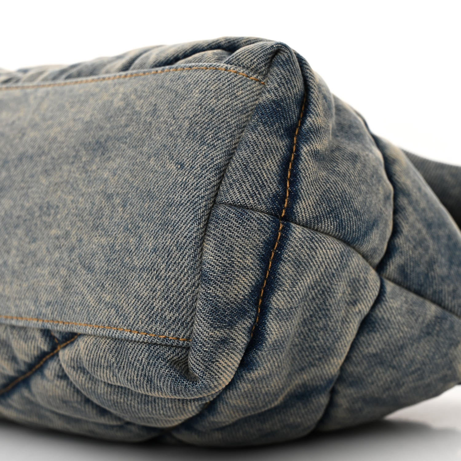 Saint Laurent Denim Quilted Small Loulou Puffer Monogram Chain Satchel Blue Cinnamon 10 of 10