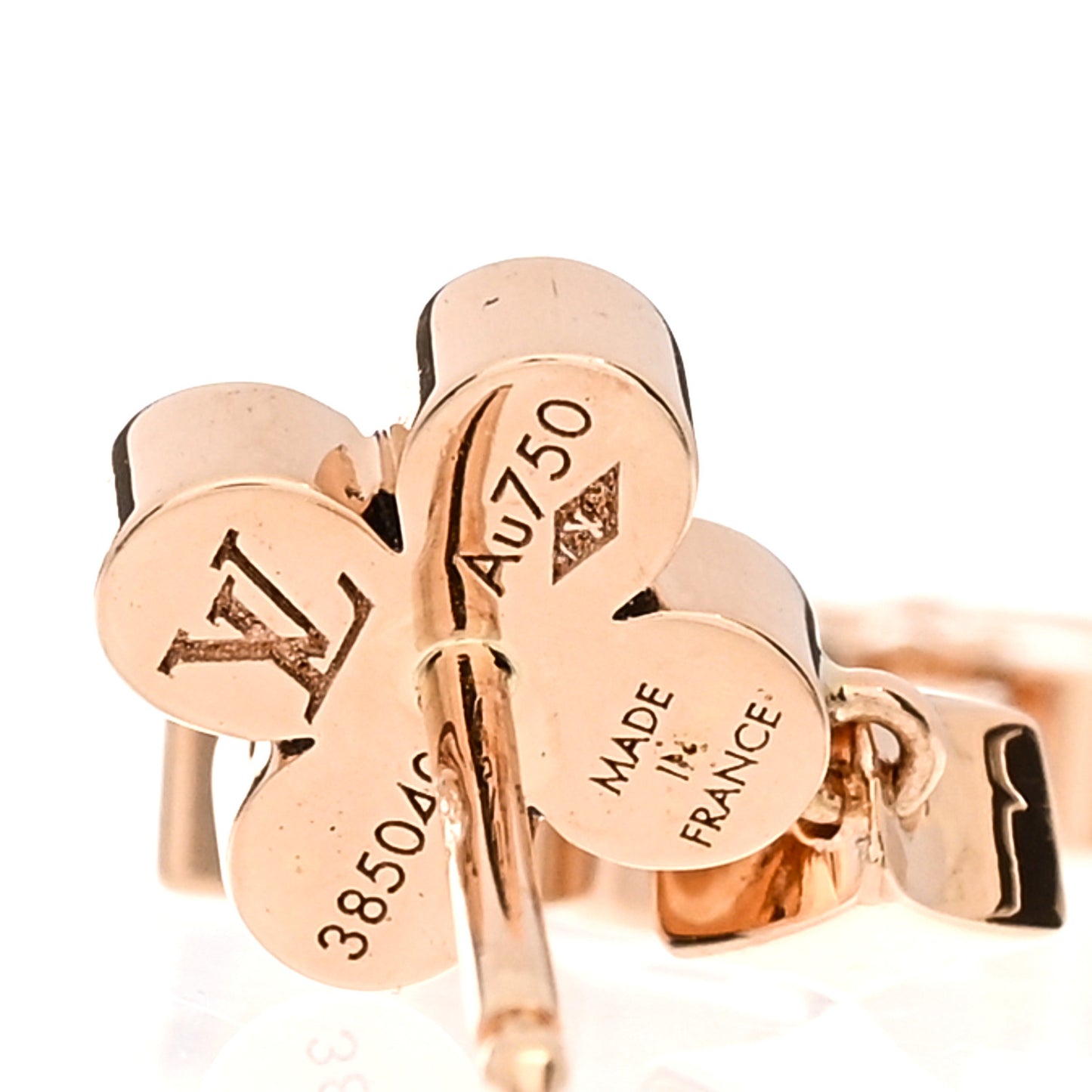 18K Pink Gold Diamond Dentelle One Row Earrings