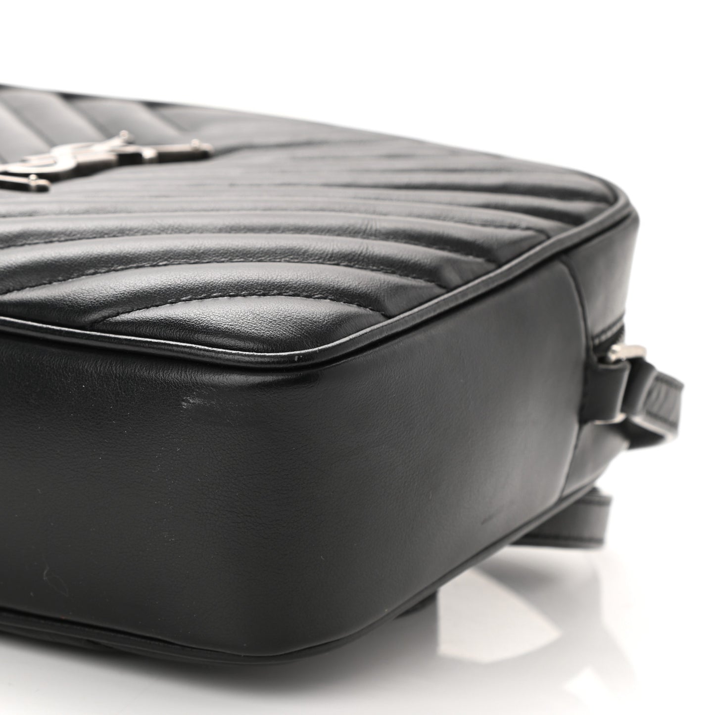Calfskin Matelasse Monogram Lou Camera Bag Black