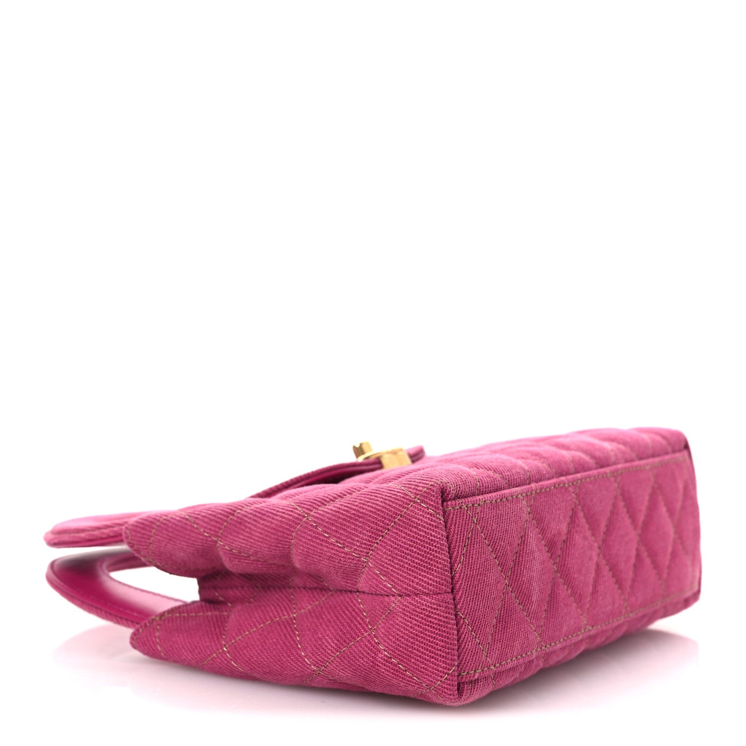 Chanel Denim Quilted Nano Kelly Shopper Fuchsia 4 of 10