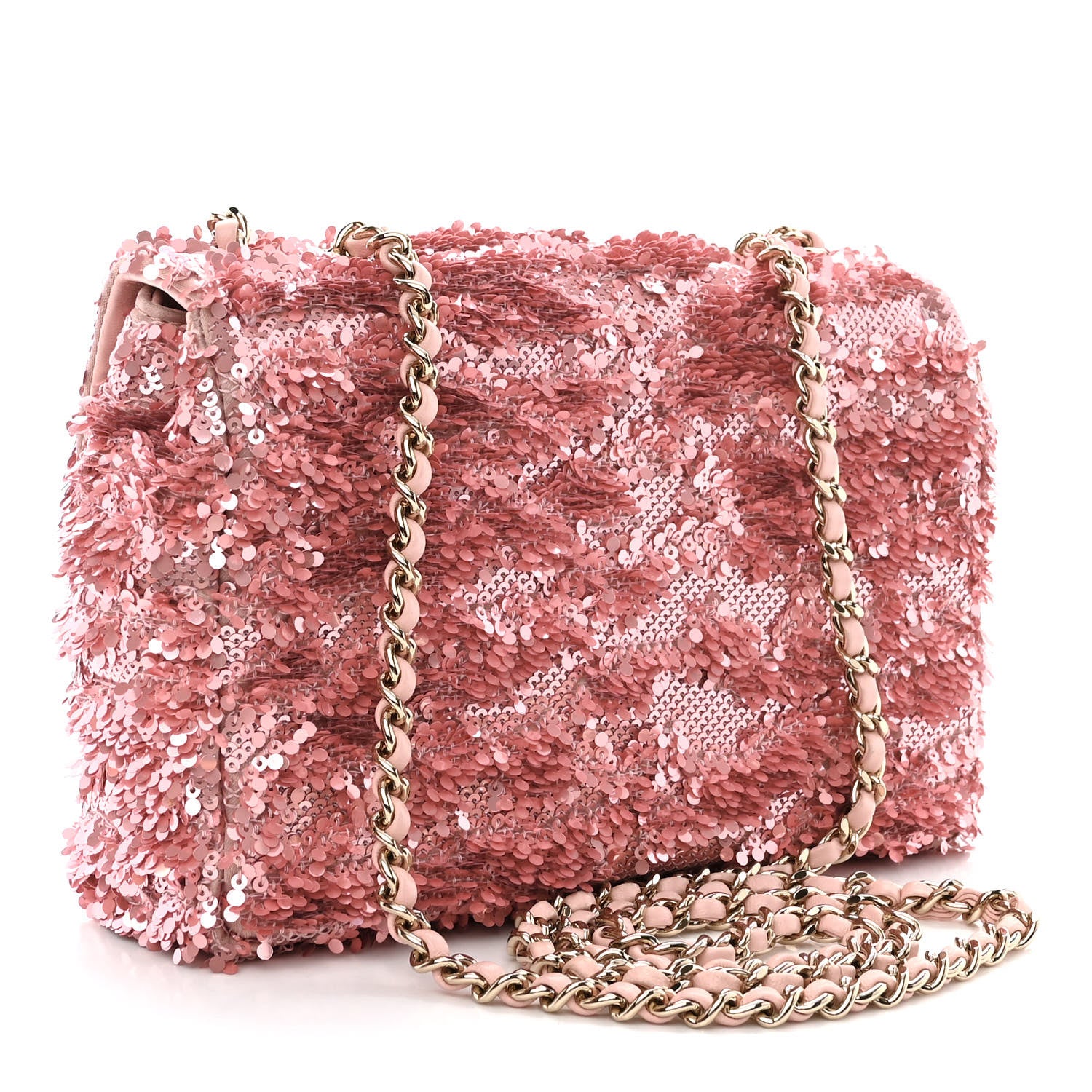 Chanel Sequin Mini Rectangular Flap Pink 3 of 10