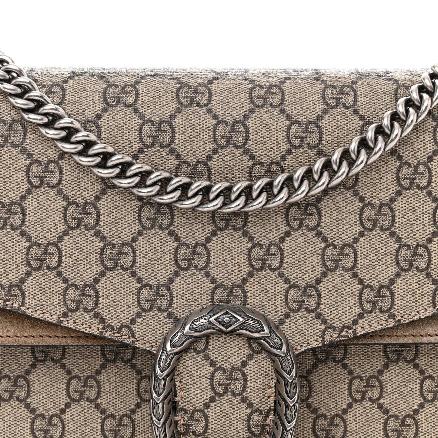 GG Supreme Monogram Medium Dionysus Shoulder Bag Taupe