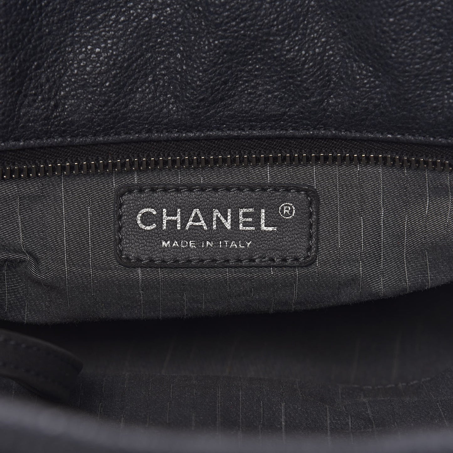 Calfskin CC Shoulder Bag Black