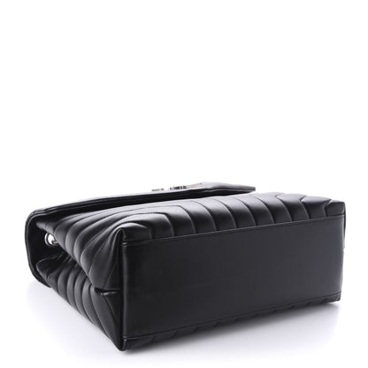 Saint Laurent Calfskin Y Quilted Monogram Medium Loulou Chain Satchel Black 4 of 11