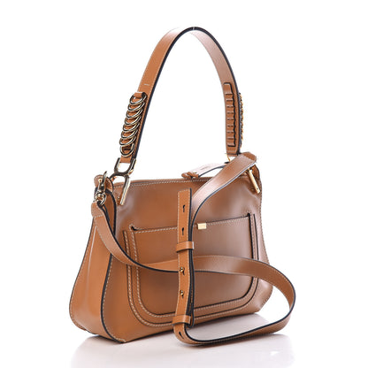 Chloe Shiny Calfskin Marcie Saddle Shoulder Bag Autumnal Brown 3 of 10