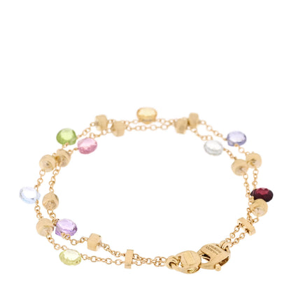 Marco Bicego 18K Yellow Gold Multi Gemstone Paradise Double Strand Bracelet 2 of 4