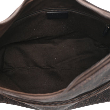 Gucci Denim Monogram Small Hobo Dark Brown 5 of 11