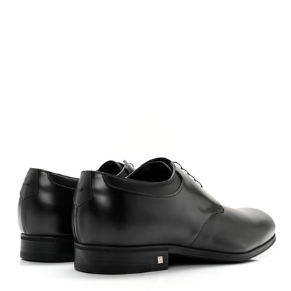 Louis Vuitton Lambskin Mens Derby Lace Up Shoes 9 Black 4 of 12