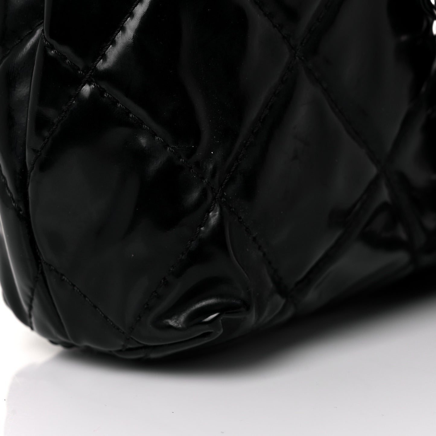 Vinyl Quilted In The Business Flap Bag Black