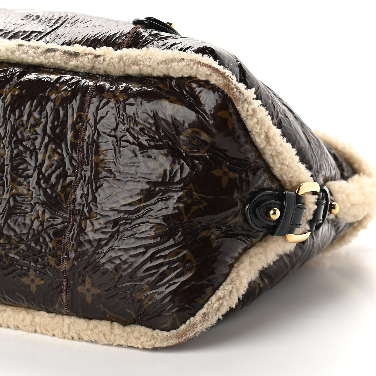 Patent Monogram Shearling Sac Thunder