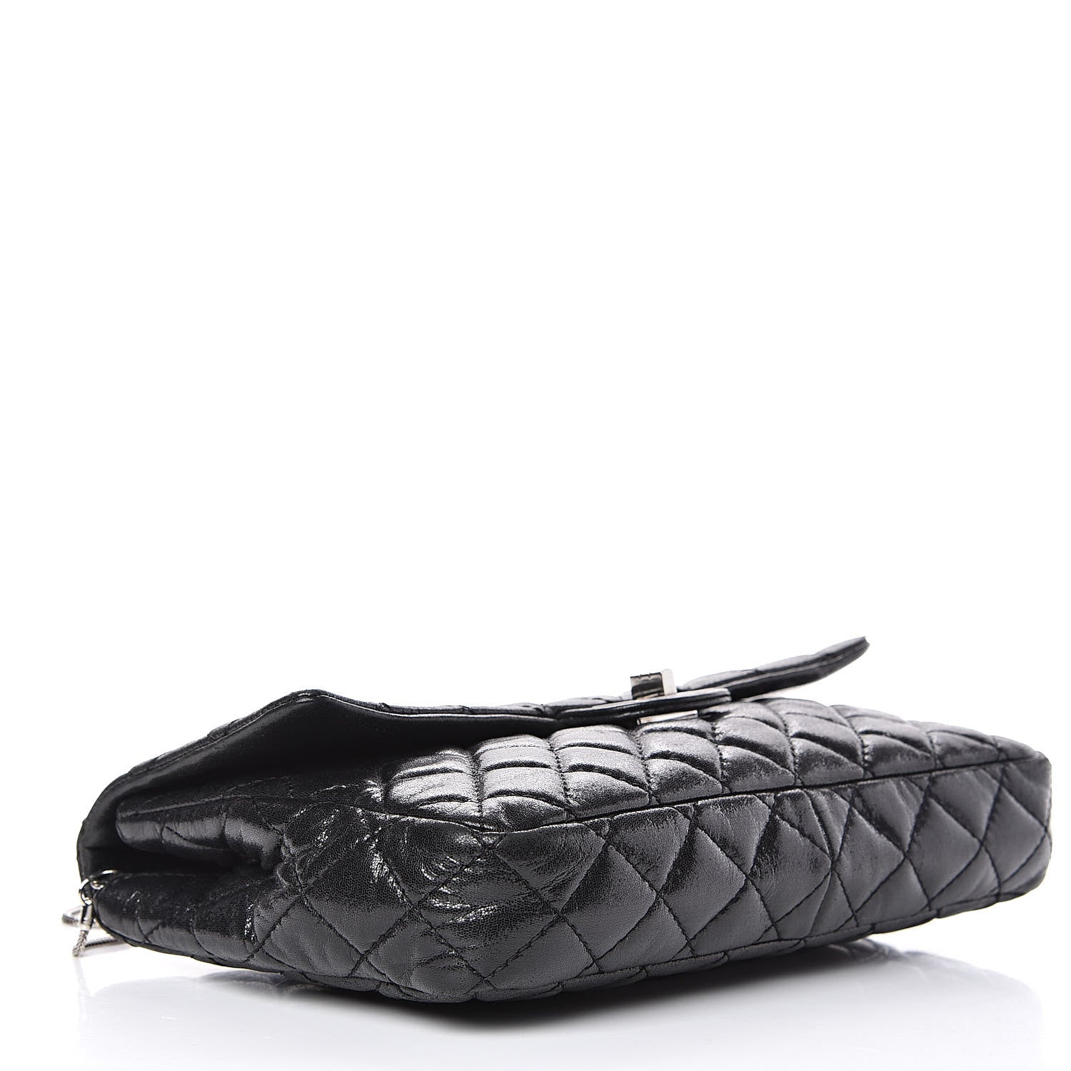 Chanel Iridescent Lambskin Quilted Snake Chain 2.55 Reissue Flap Black 4 of 13