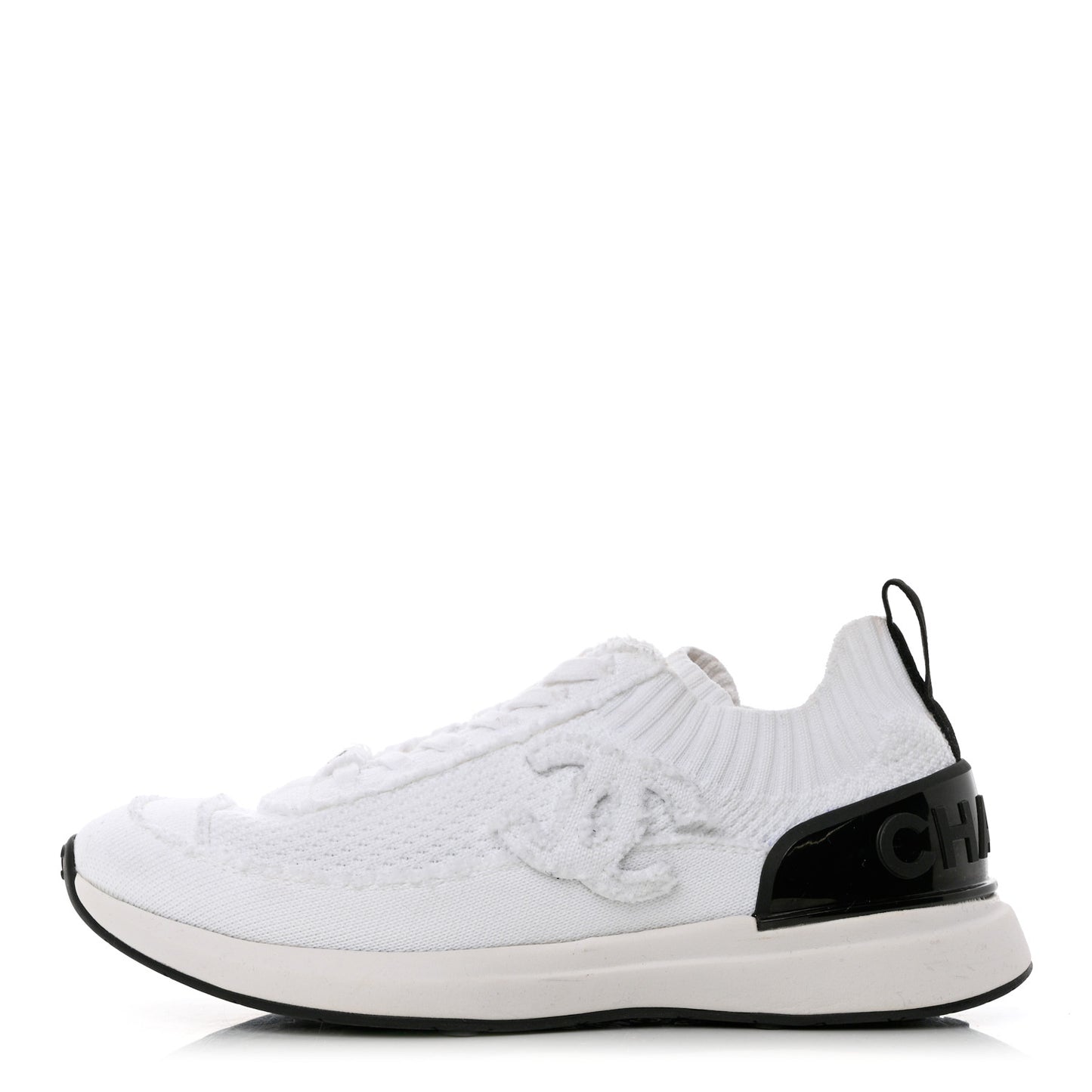 Fabric Logo Sneakers 37 White