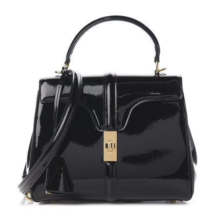 Celine Patent Calfskin Small 16 Top Handle Bag Black 1 of 9