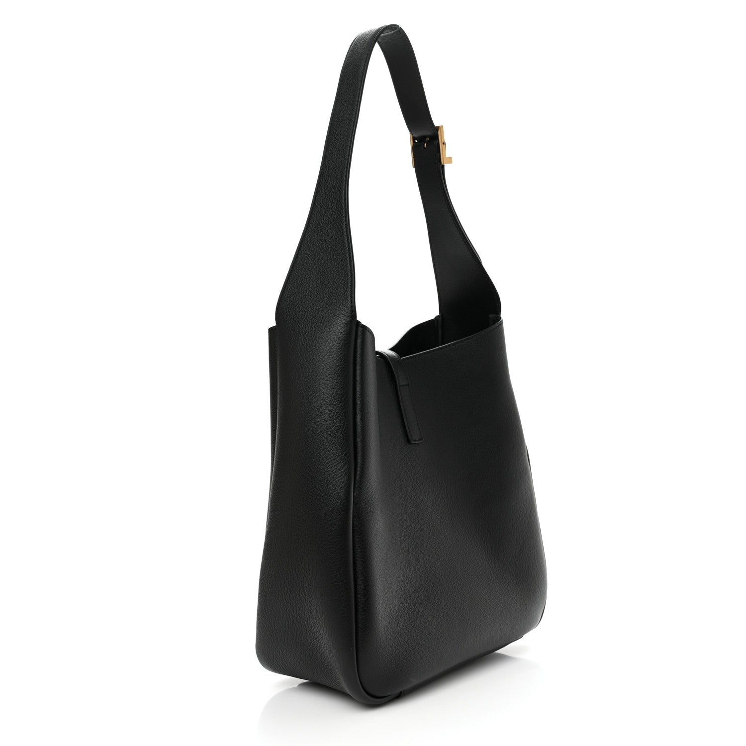 Saint Laurent Smooth Calfskin Small Le 5 A 7 Soft Hobo Black 3 of 10