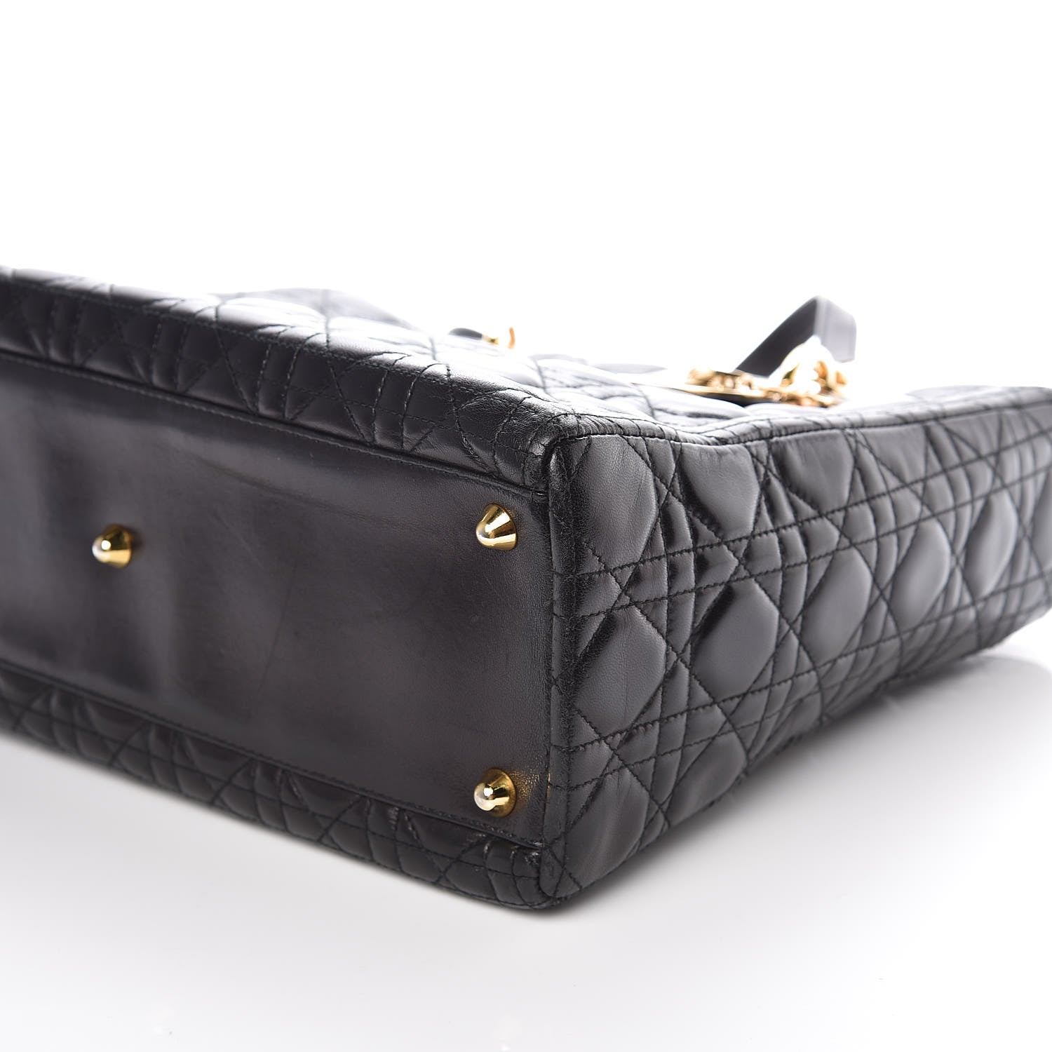 Christian Dior Lambskin Cannage Large Lady Dior Black 6 of 9