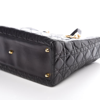 Christian Dior Lambskin Cannage Large Lady Dior Black 6 of 9