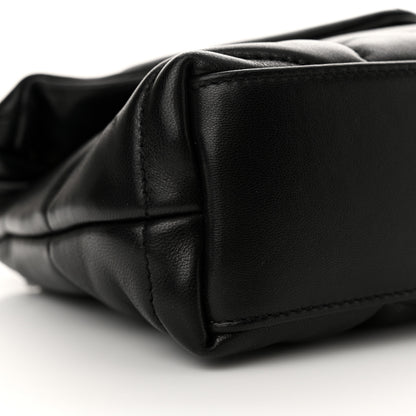Saint Laurent Lambskin Quilted Toy Loulou Puffer Monogram Chain Satchel Black 9 of 11