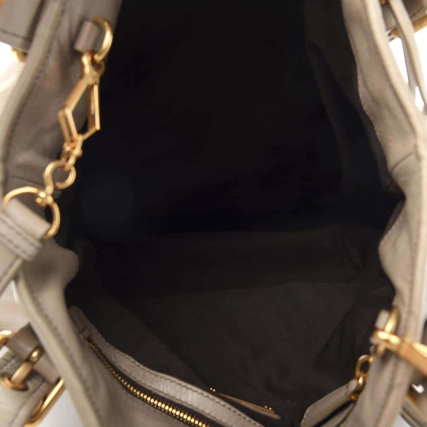 Vitello Lux Large Tote Alluminio