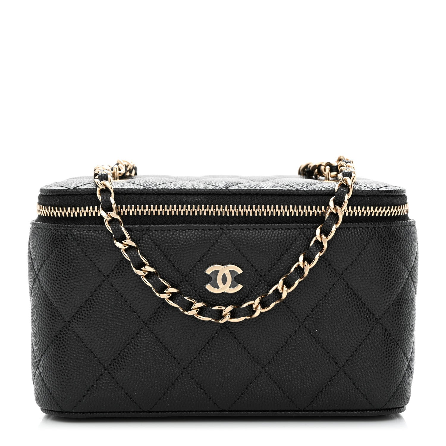 Chanel Caviar Quilted Small Vanity Case With Chain Black 1 of 11