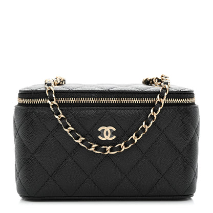 Chanel Caviar Quilted Small Vanity Case With Chain Black 1 of 11
