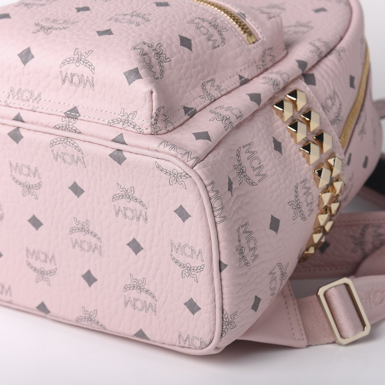 MCM Visetos Small Side Stud Stark Backpack Soft Pink 6 of 8