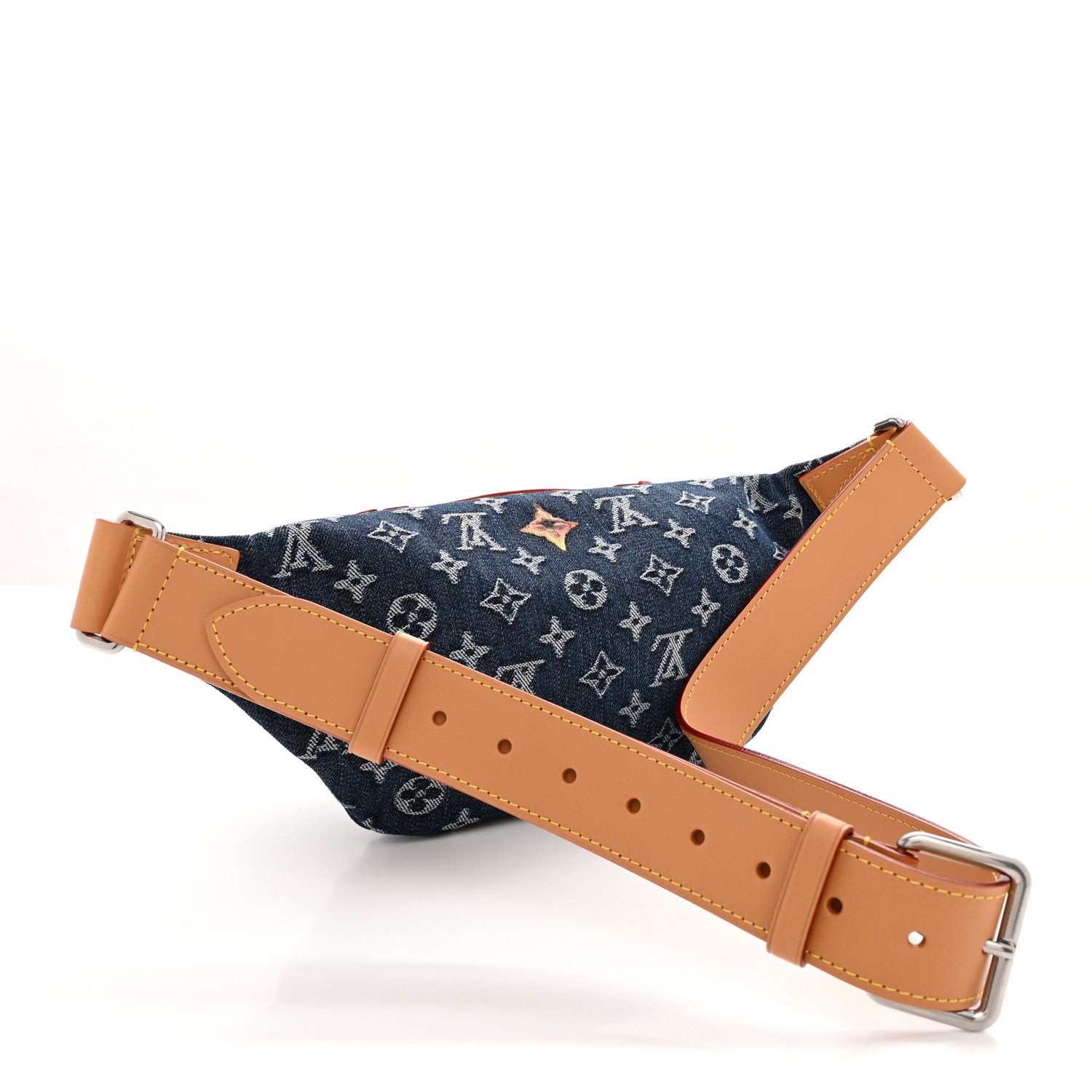 Louis Vuitton Monogram Flower Denim Rush Bumbag Blue 3 of 10