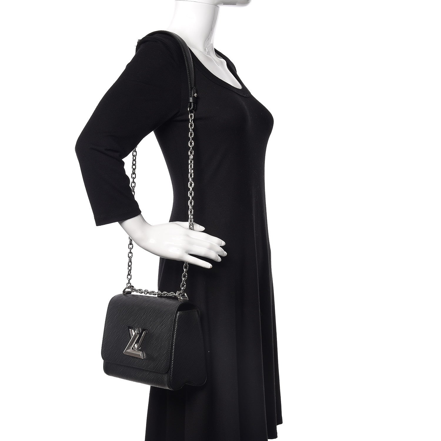 Louis Vuitton Epi Twist Shoulder Bag MM Black 2 of 10