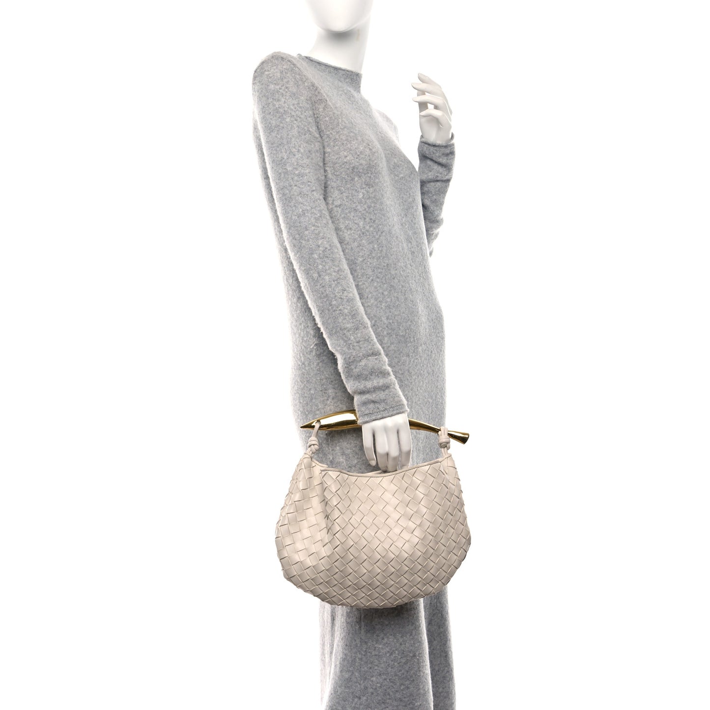 Nappa Intrecciato Sardine Bag Chalk