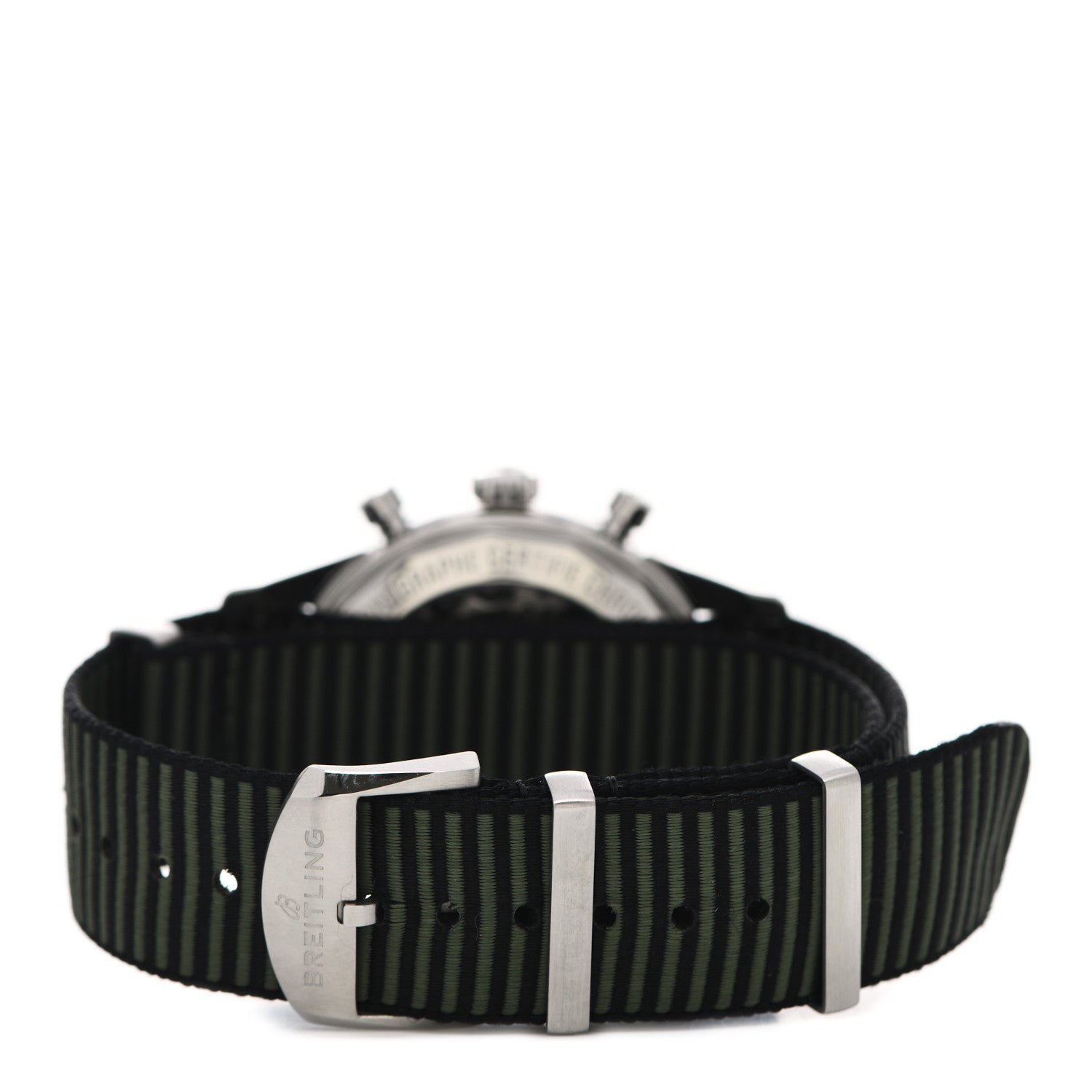 Breitling Stainless Steel 43mm Transocean Automatic Chronograph Watch Green Nato AB015212 3 of 6