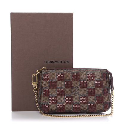 Louis Vuitton Damier Paillettes Mini Pochette Accessories Red 11 of 11