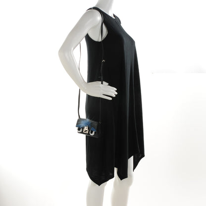 Fendi Nappa Rabbit Fox Fur Micro Buggie Baguette Black 2 of 9