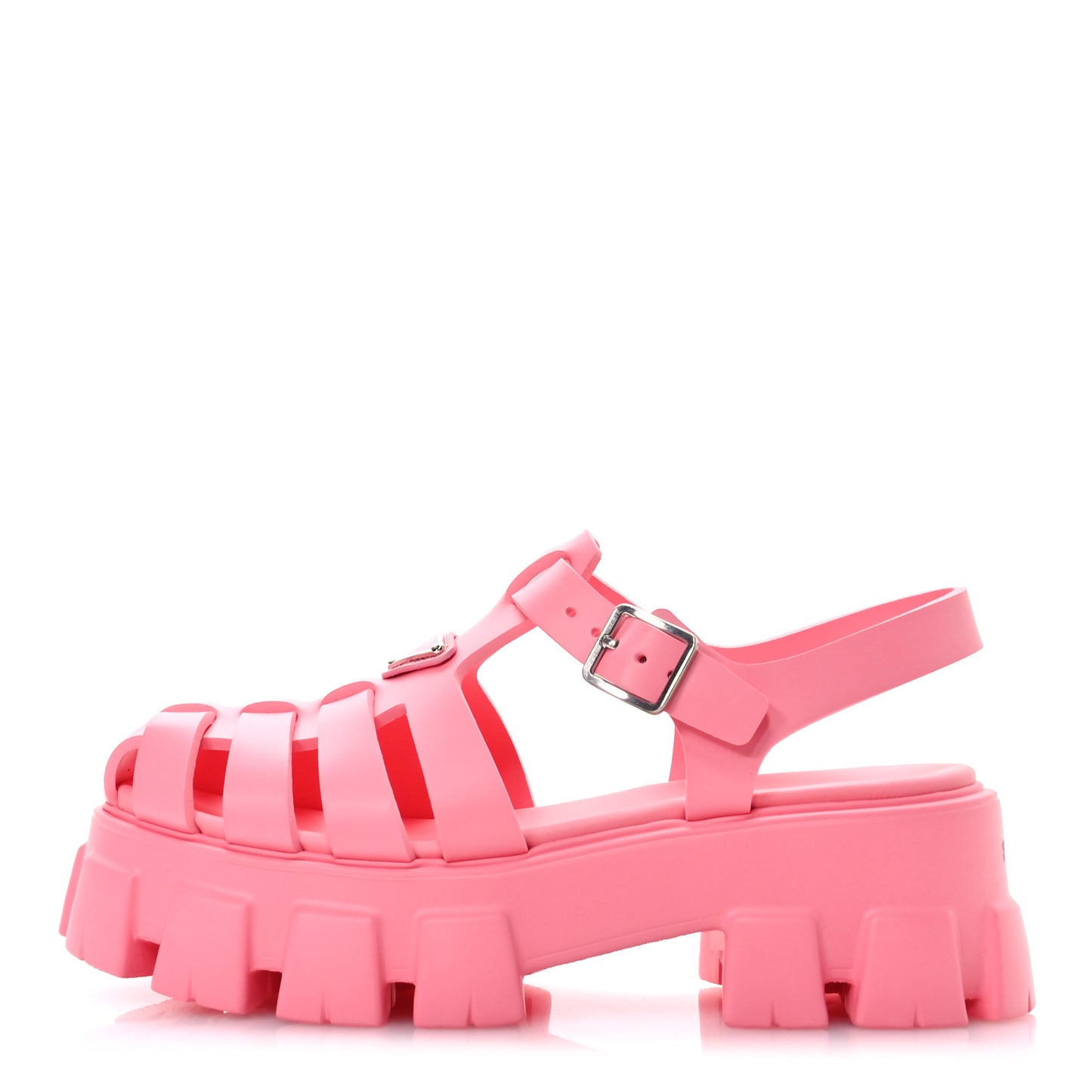 Foam Rubber Metal Triangle Logo Monolith 55mm Cage Sandals 41 Begonia