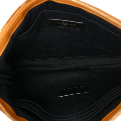 Saint Laurent Calfskin Matelasse Monogram Cassandre Tablet Pouch Orange 5 of 10
