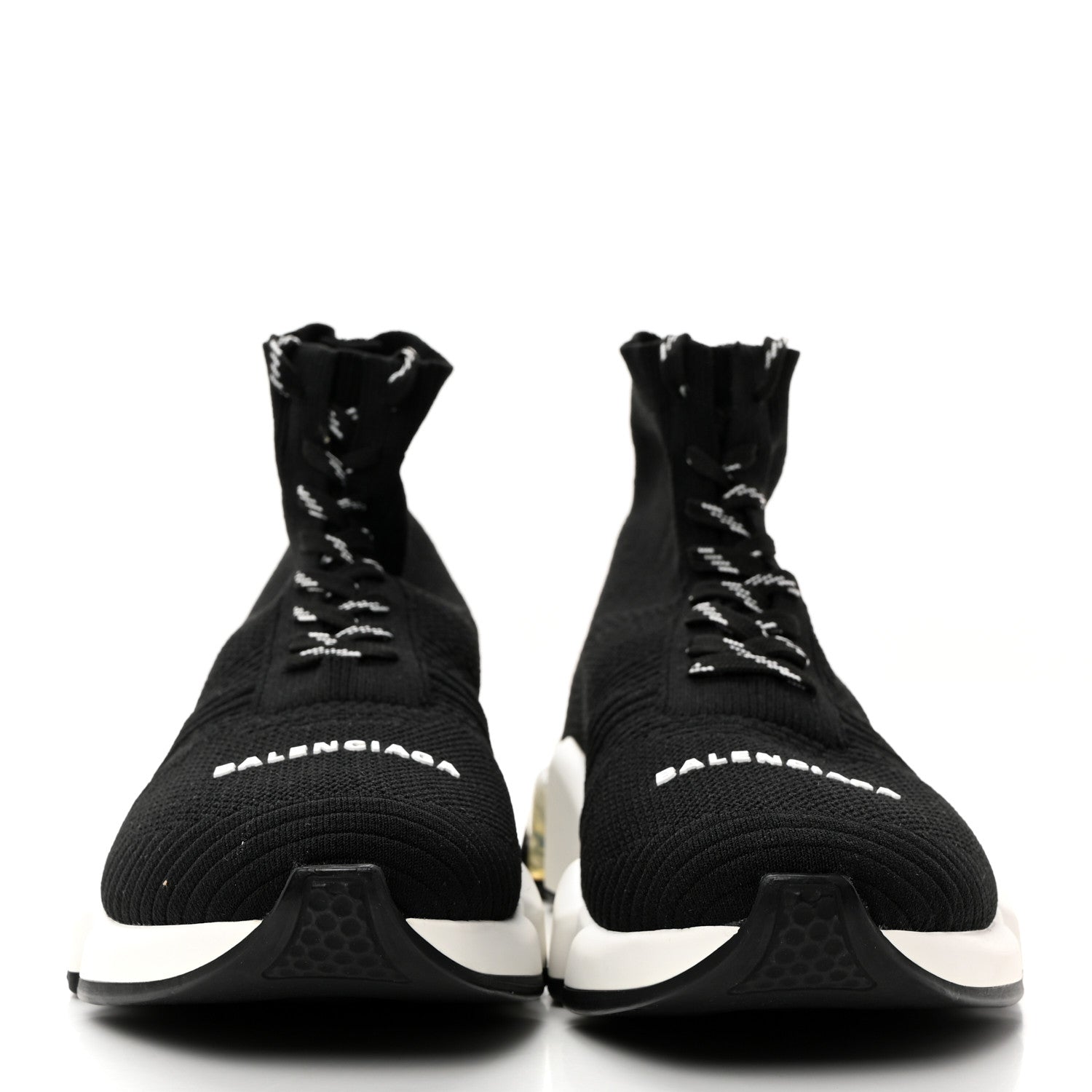 Balenciaga Technical 3D Recycled Knit Womens Speed 2.0 Lace Up Sneakers 40 Black 2 of 10