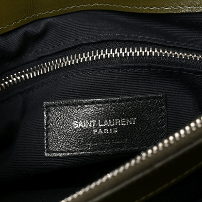 Saint Laurent Calfskin Y Quilted Monogram Medium Loulou Chain Satchel Military Olive 6 of 10
