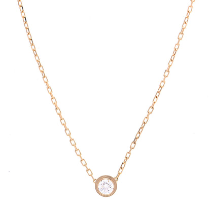 Cartier 18K Pink Gold Diamond LM D'Amour Pendant Necklace 1 of 3
