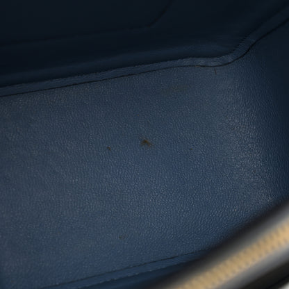 Celine Shiny Smooth Calfskin Medium Frame Shoulder Bag Blue Light Taupe 11 of 15