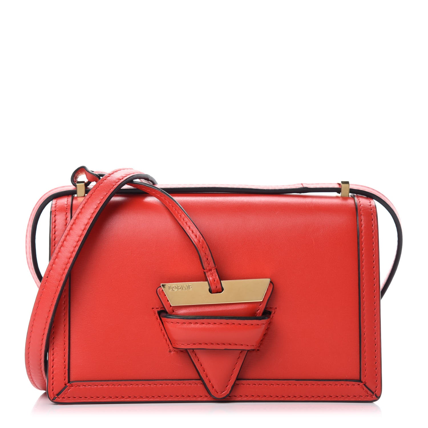Loewe Calfskin Small Barcelona Shoulder Bag Red 1 of 10